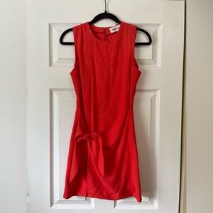 Line & Dot Riel Tied Red Revolve Dress